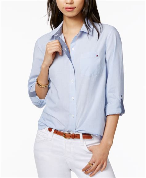 tommy hilfiger striped shirt women's